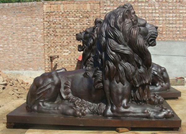 河北妙缘雕塑工艺品制造定做供应各种狮子铜雕,铜狮子,汇丰铜